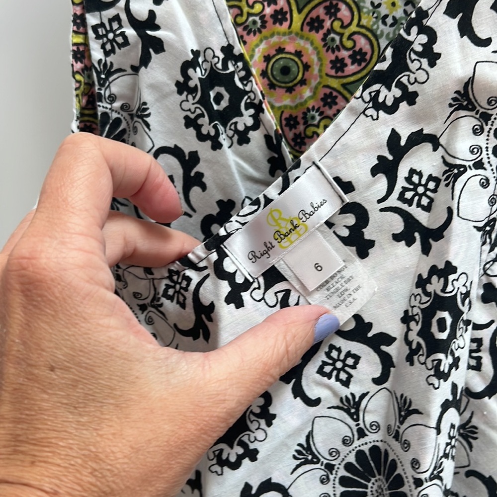 NEW Right Bank Babies Reversible Apron Dress - 6 - Picture 4 of 7